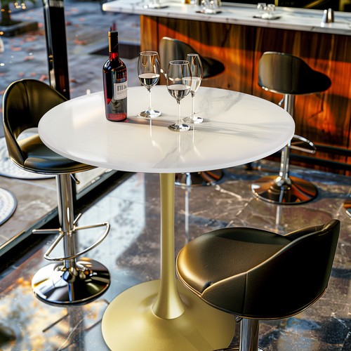 Large round dining - round, table