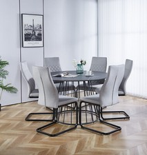Dining Table Set, Large Grey