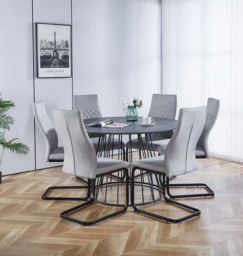 Dining table set large grey - table,