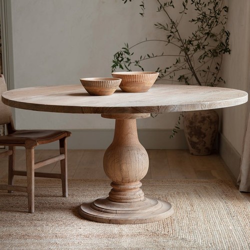 Nkuku laya round carved mango - laya,